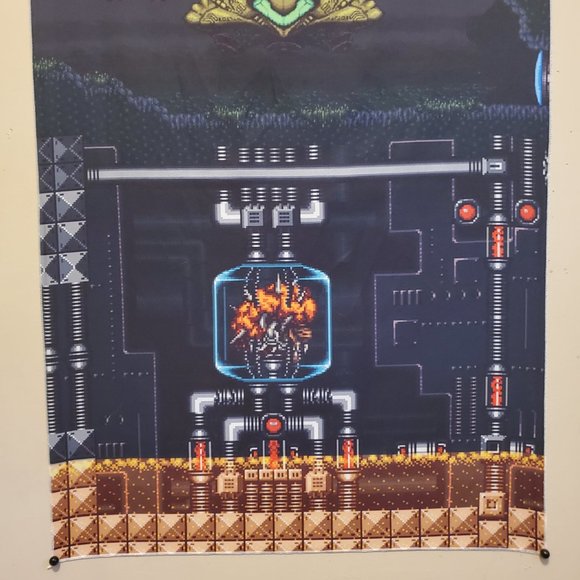 Super Metroid 5 x 1.5 foot tapestry  banner wall flag Super Nintendo Samus Aran - Picture 8 of 11